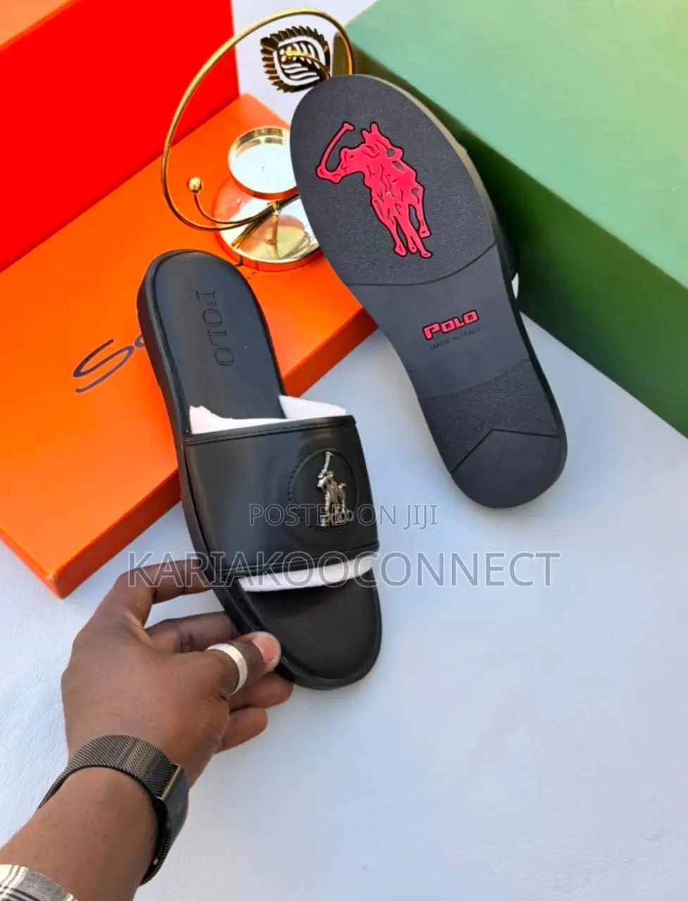 Polo Embossed Slides