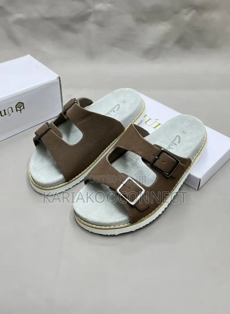 Double Buckle Suede Sandals
