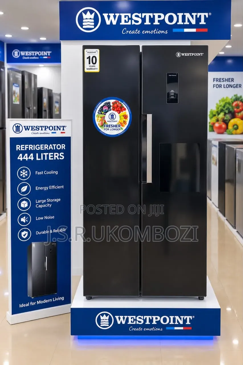 West Point 2 Door Side by Sides Refrigerator 444L