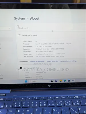 Laptop HP Dragonfly G1 8GB Intel Core i5 SSD 256GB