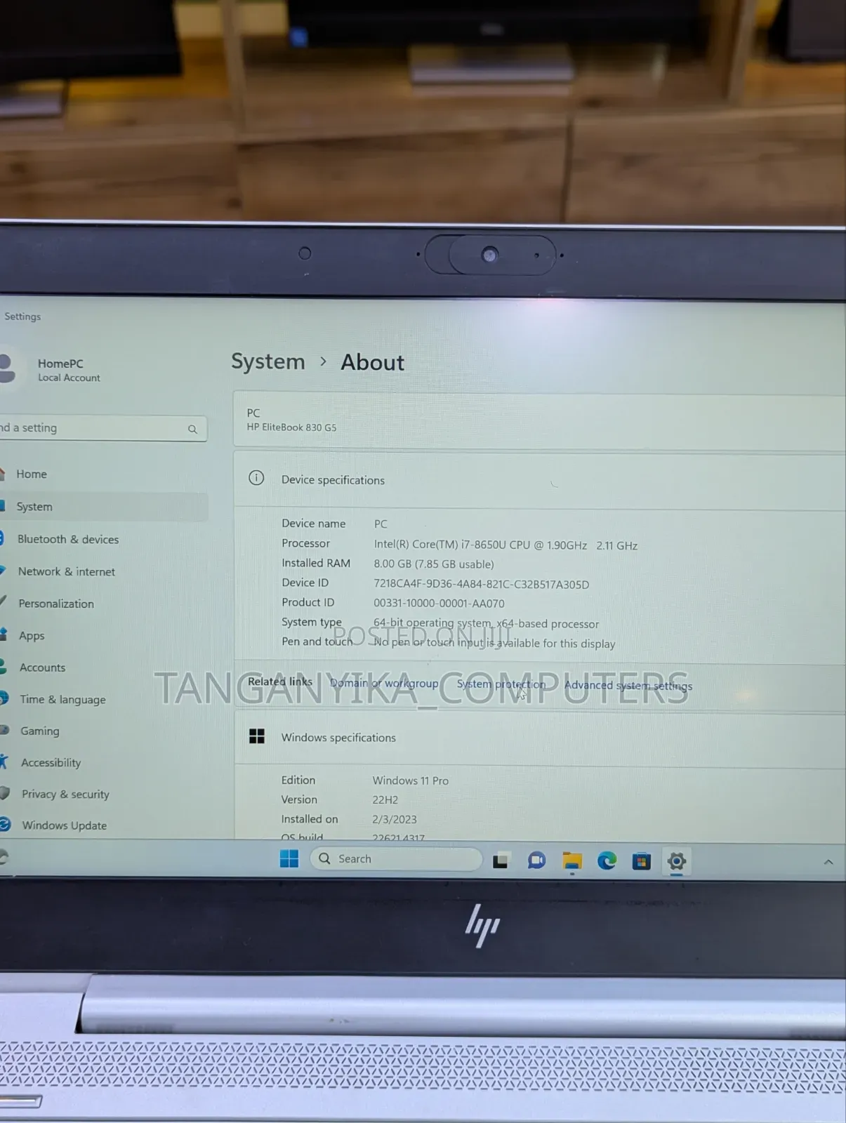 Laptop HP EliteBook 830 G6 8GB Intel Core i7 SSD 256GB