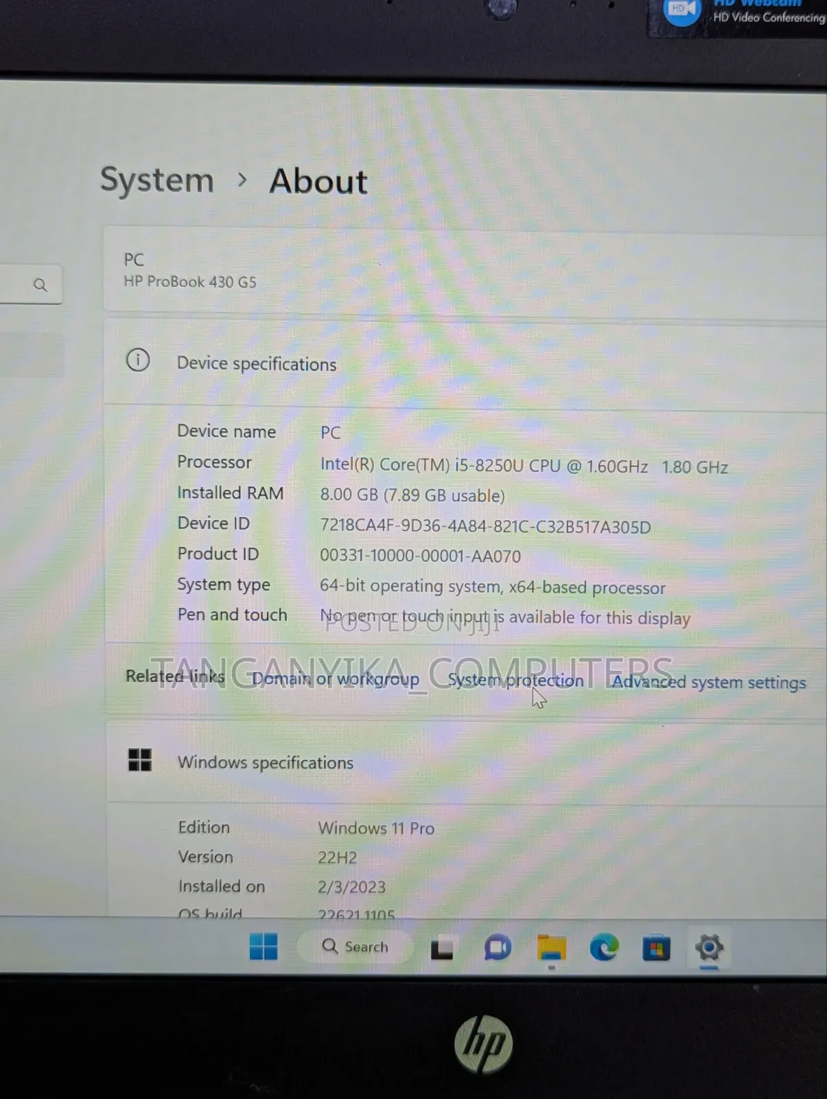 Laptop HP 430 G5 8GB Intel Core i5 SSD 256GB
