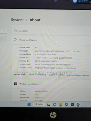 Laptop HP 430 G5 8GB Intel Core i5 SSD 256GB