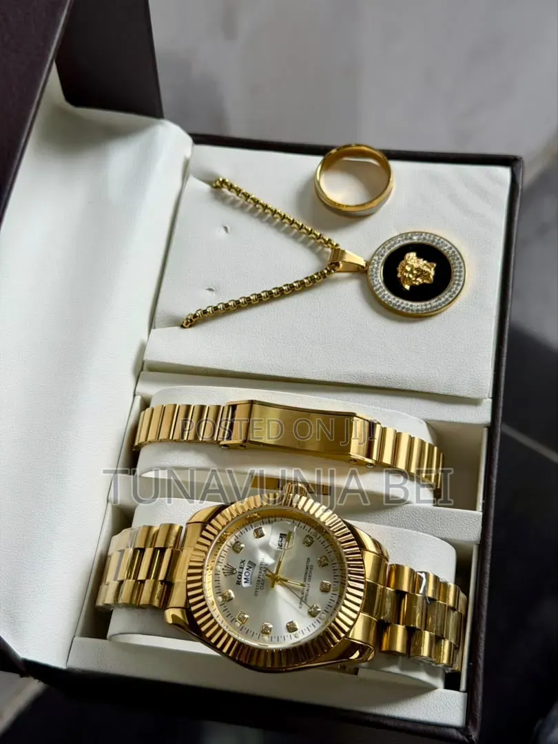 Full Set Watch +Bracelet + Ring + Necklace