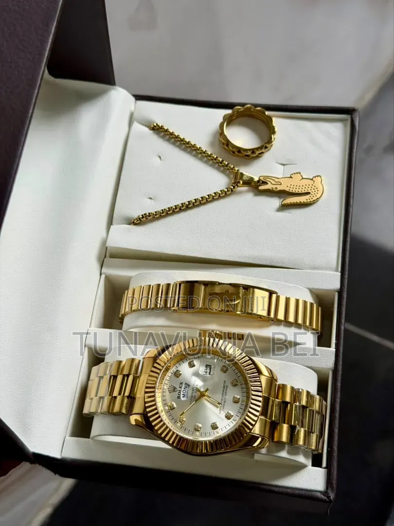 Full Set Watch +Bracelet + Ring + Necklace