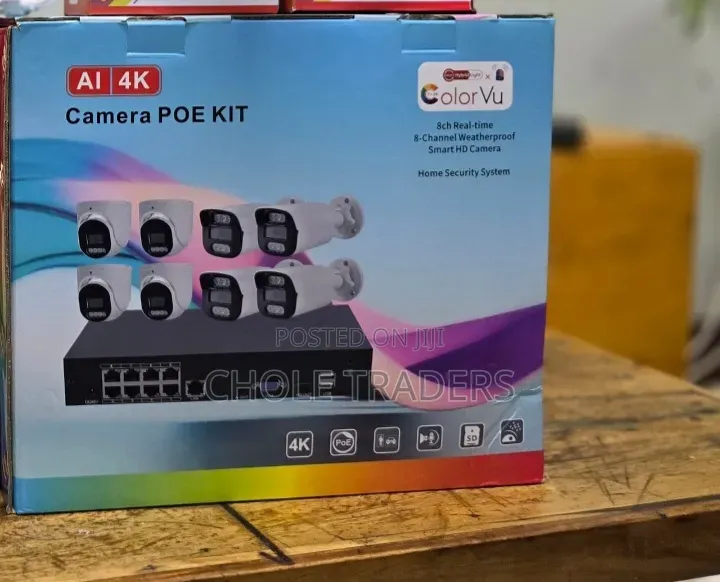 8-Channel Weatherproof Smart HD Camera Poe Kit (AI, CCTV CAMERA,8)