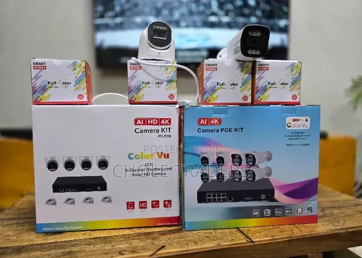 4-Channel Weatherproof Smart HD Camera Poe Kit (AI, CCTV CAMERA)