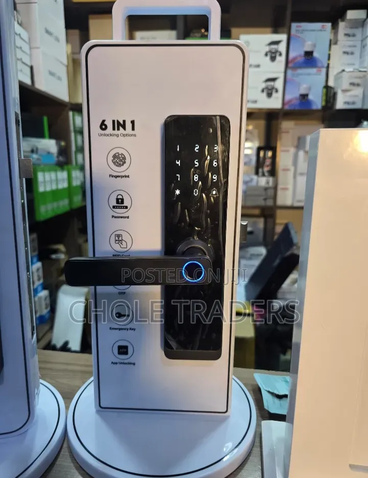 Smart Biometric Door Lock Display With Handle