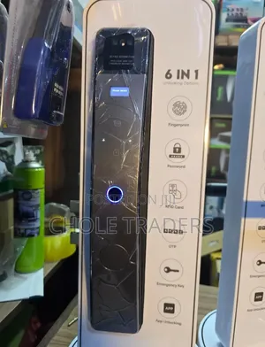 6-in-1 Intelligent Smart Biometric Door Lock Display Without Handle