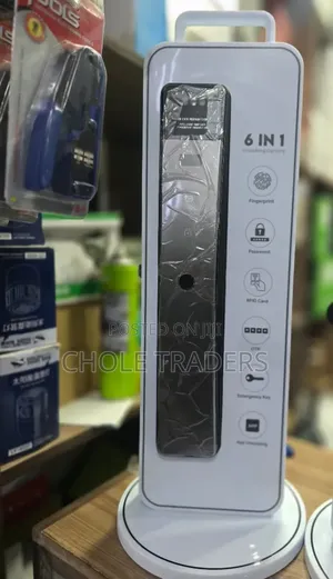 6-in-1 Intelligent Smart Biometric Door Lock Display Without Handle
