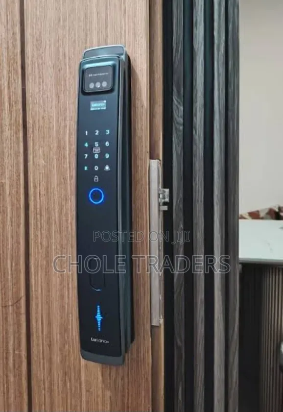 6-in-1 Intelligent Smart Biometric Door Lock Display Without Handle