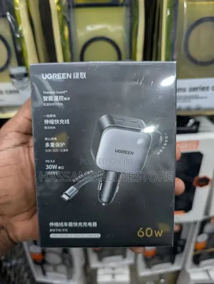 UGREEN Nexode Car Charger 60W With Retractable USB-C Cable