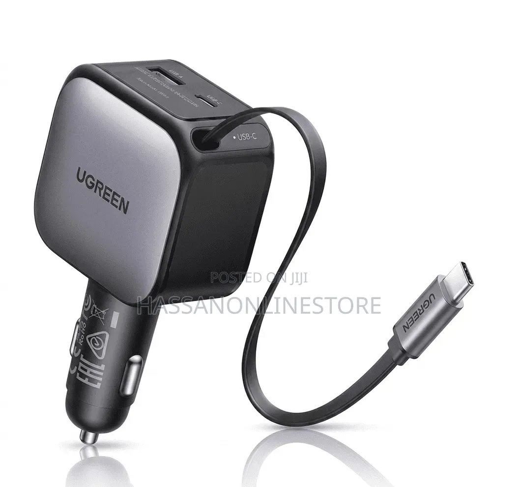 UGREEN Nexode Car Charger 60W With Retractable USB-C Cable