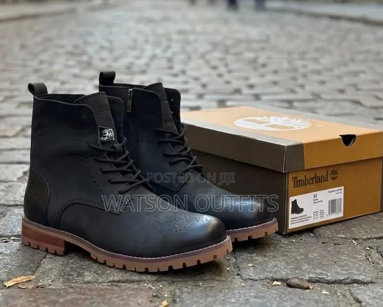 3 Colours Men's Leather Boots or Buti Classically Zipped