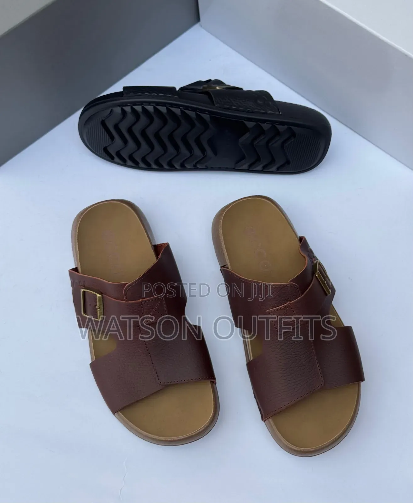 Open Shoes or Men's Leather Sandals Au Sendo Ecco Brand 2 Colours