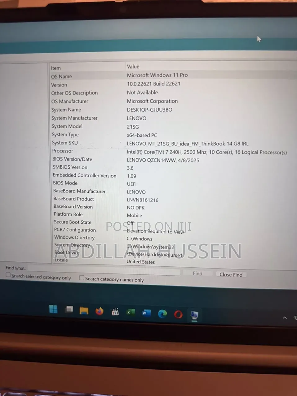 Laptop Lenovo ThinkBook 14 G8 IAL 16GB Intel Core 7 SSD 1T