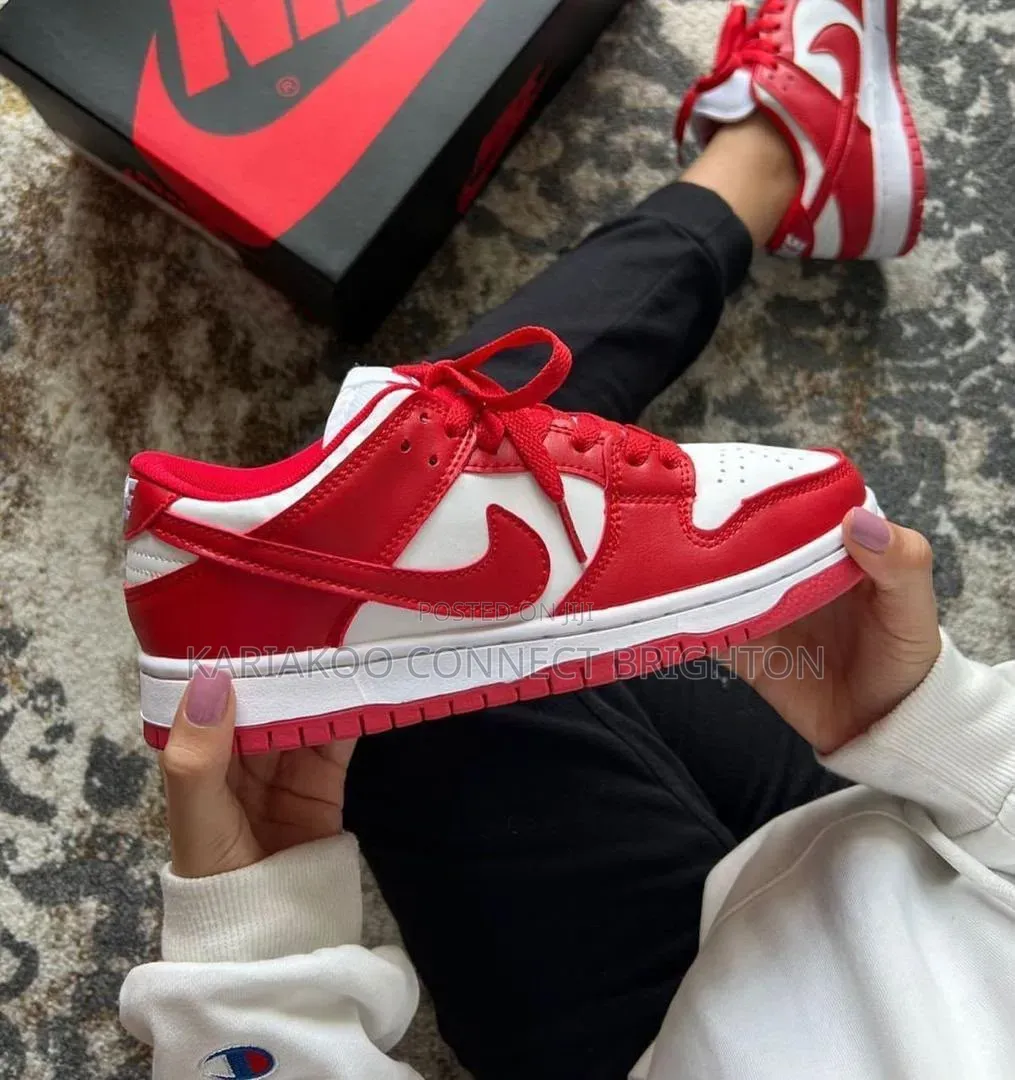 White Nike Dunk Low Sneakers