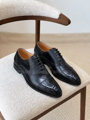 Brown Burnished Wingtip Oxfords