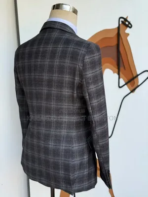 Charcoal Grey Checkered 3-PC Combo Suit