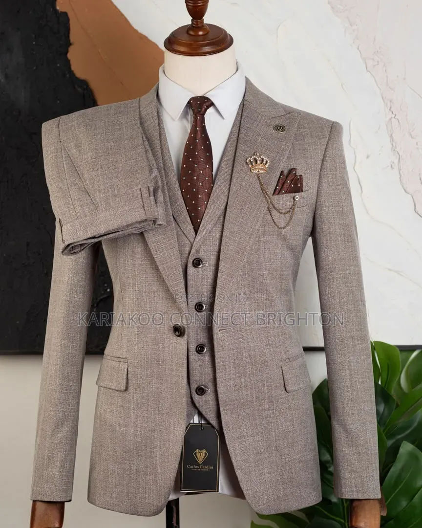 Light Brown / Taupe 3-PC Combo Suit
