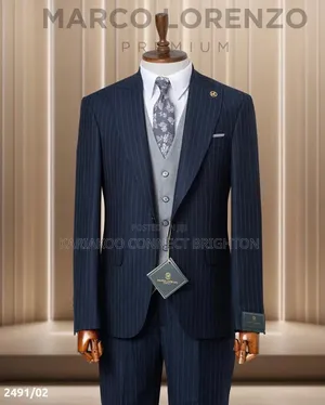 Navy Blue Pinstripe 3-PC Combo Suit