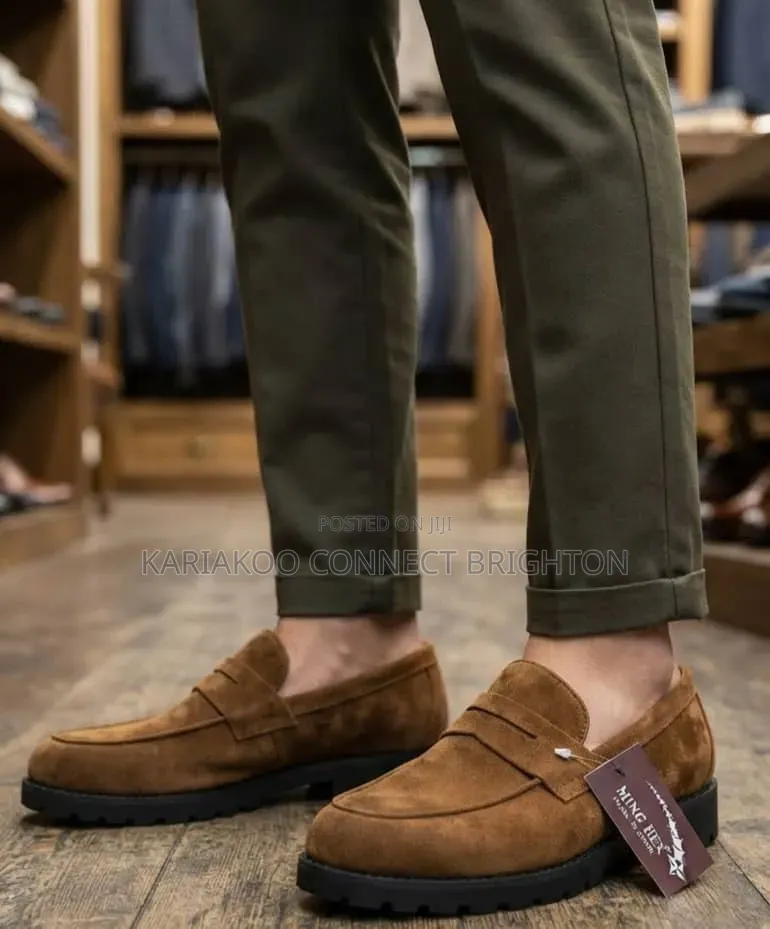 Brown Suede Loafers