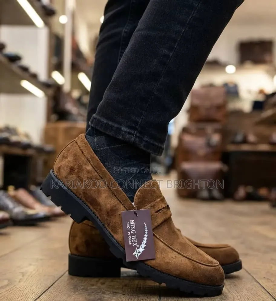 Brown Suede Loafers