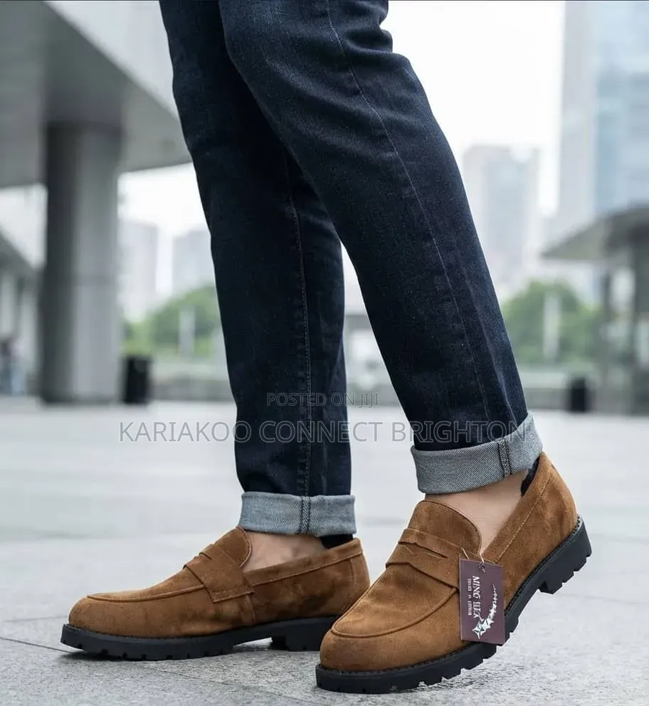 Brown Suede Loafers