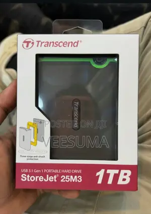 Transcend StoreJet 25M3 1TB Anti-Shock Portable External Hard Drive
