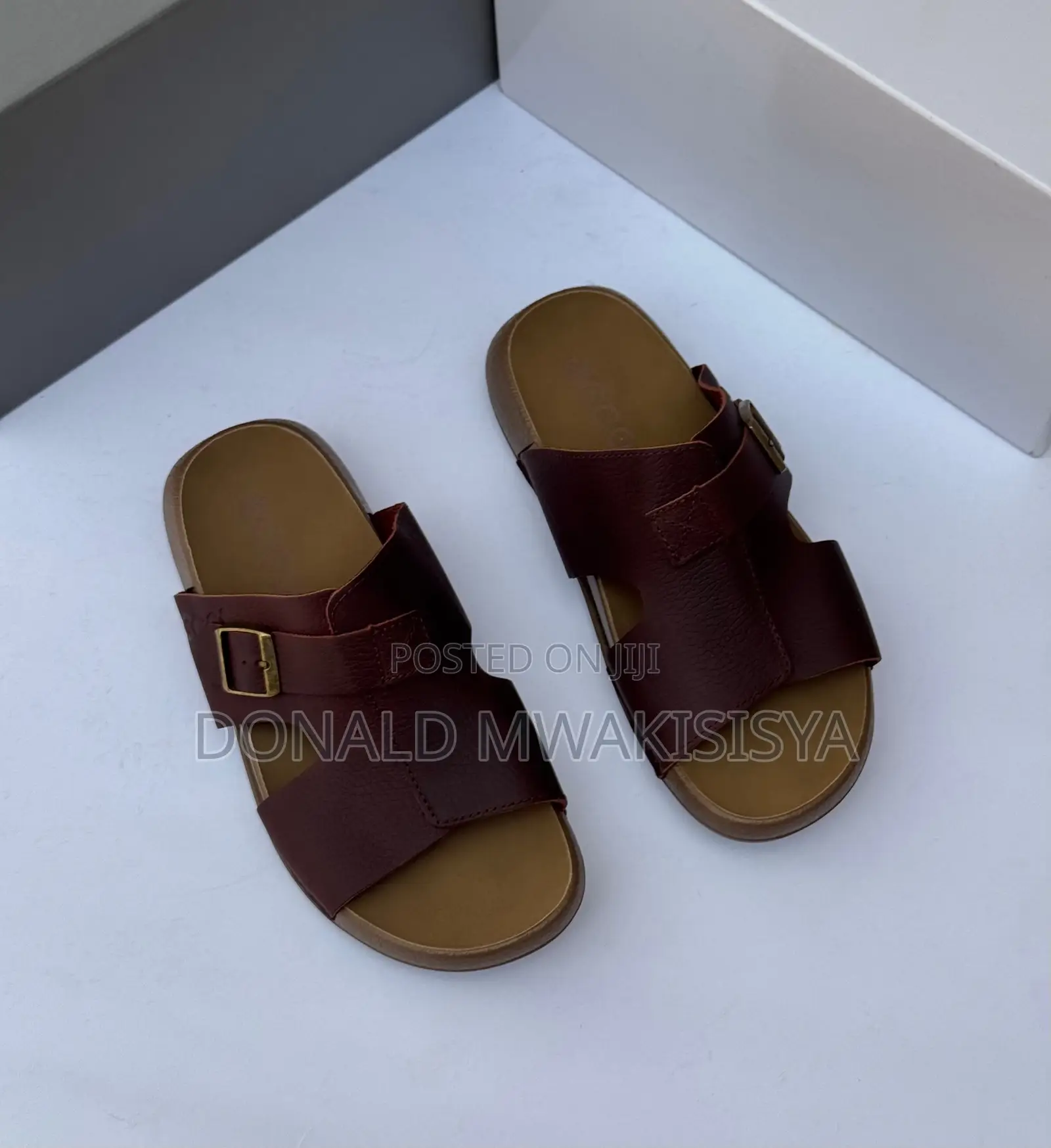 Ecco Premium Leather Slides