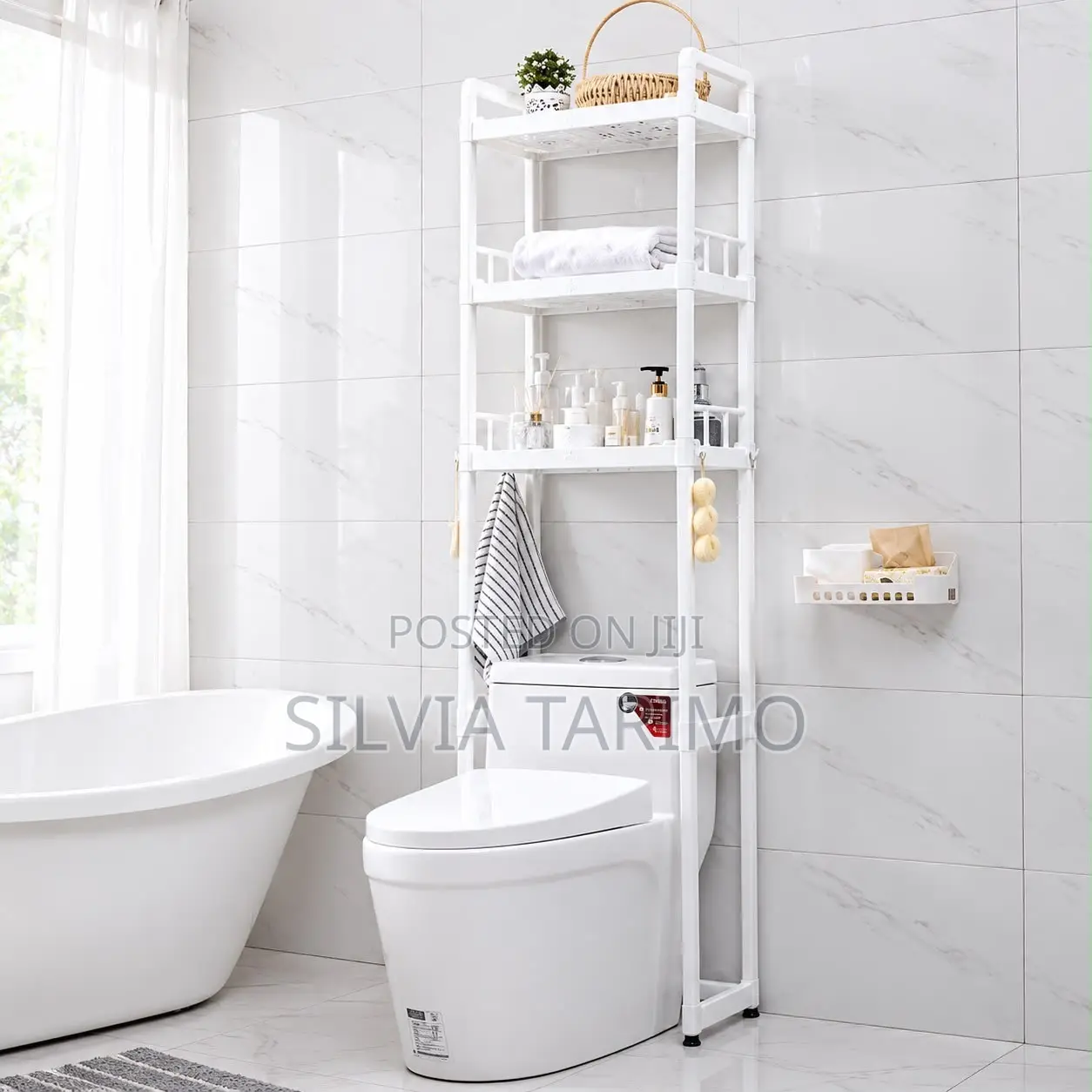 *#Full-Plastic Toilet Storage Rack* *