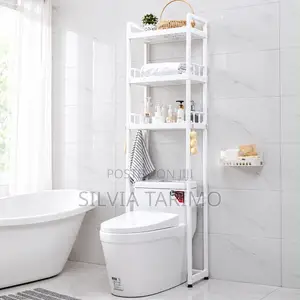 *#Full-Plastic Toilet Storage Rack* *