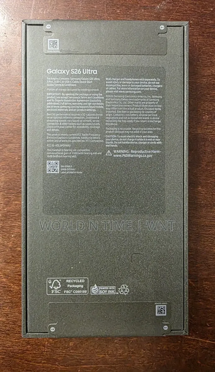 New Samsung Galaxy S26 Ultra 5G 1 TB Black