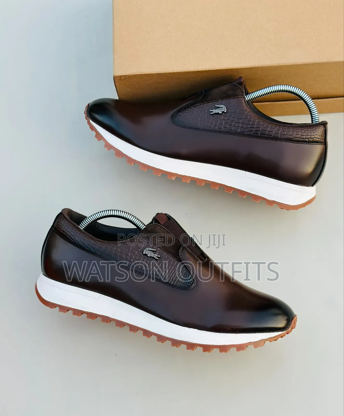 2 Colours Lacoste Brand Best Sole Looking Men's Leather Shoes