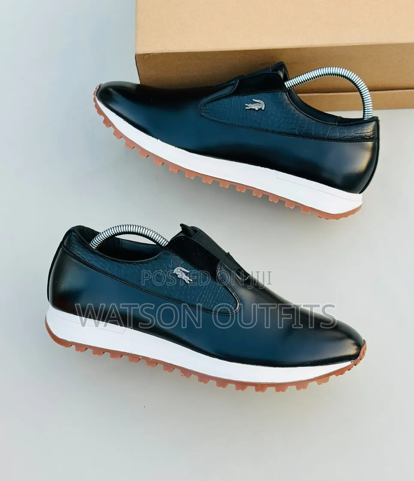 2 Colours Lacoste Brand Best Sole Looking Men's Leather Shoes