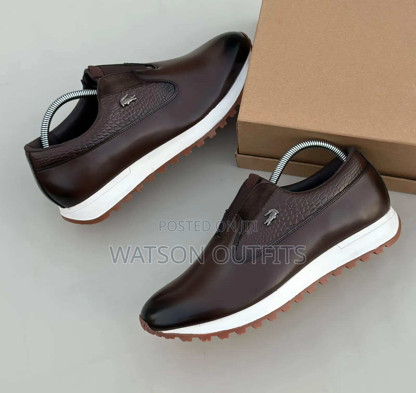 2 Colours Lacoste Brand Best Sole Looking Men's Leather Shoes