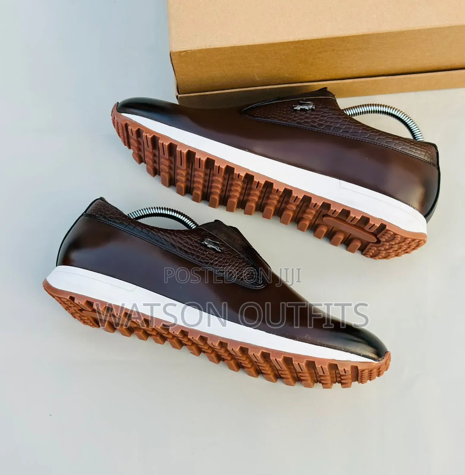 2 Colours Lacoste Brand Best Sole Looking Men's Leather Shoes