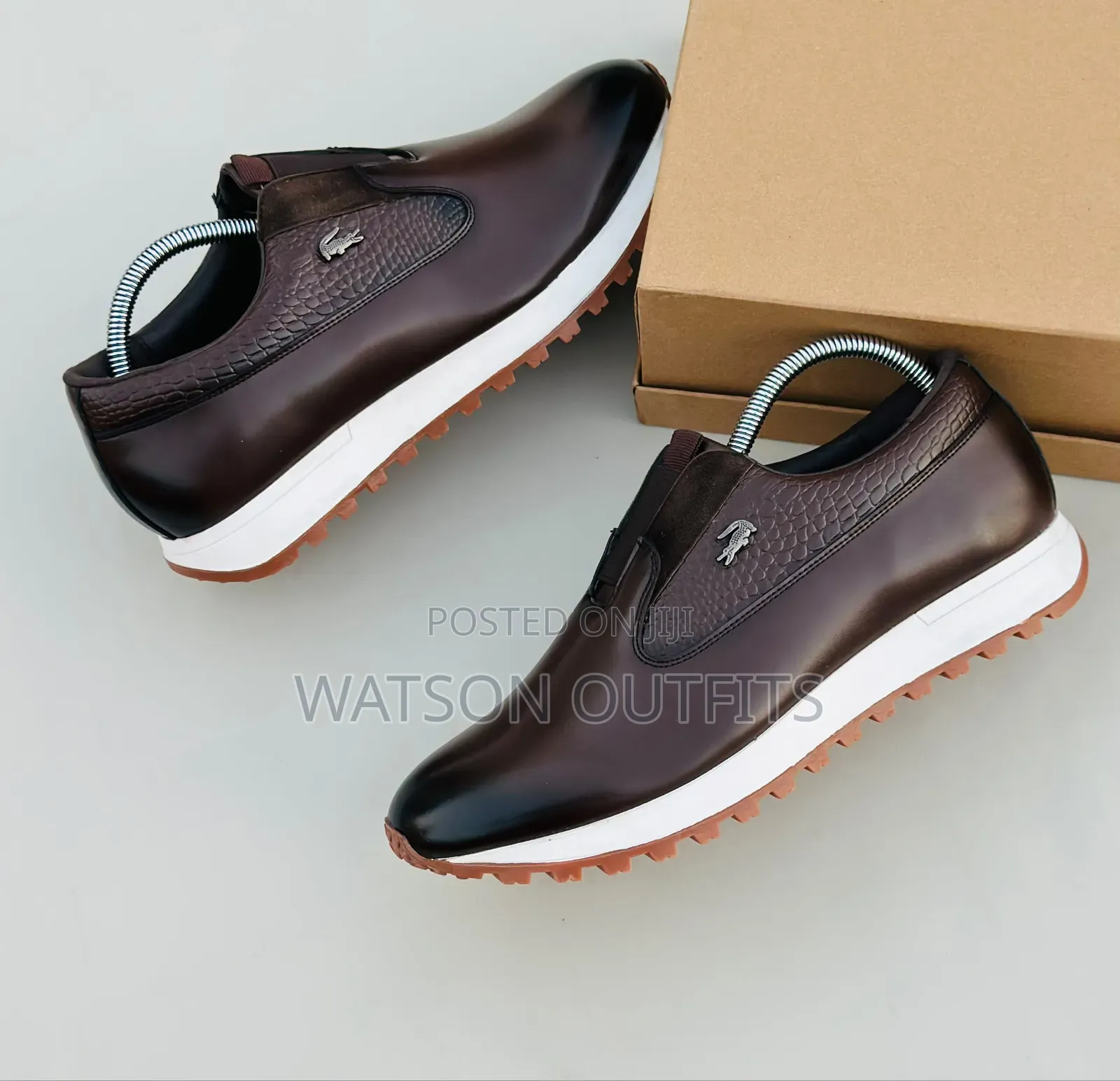 2 Colours Lacoste Brand Best Sole Looking Men's Leather Shoes