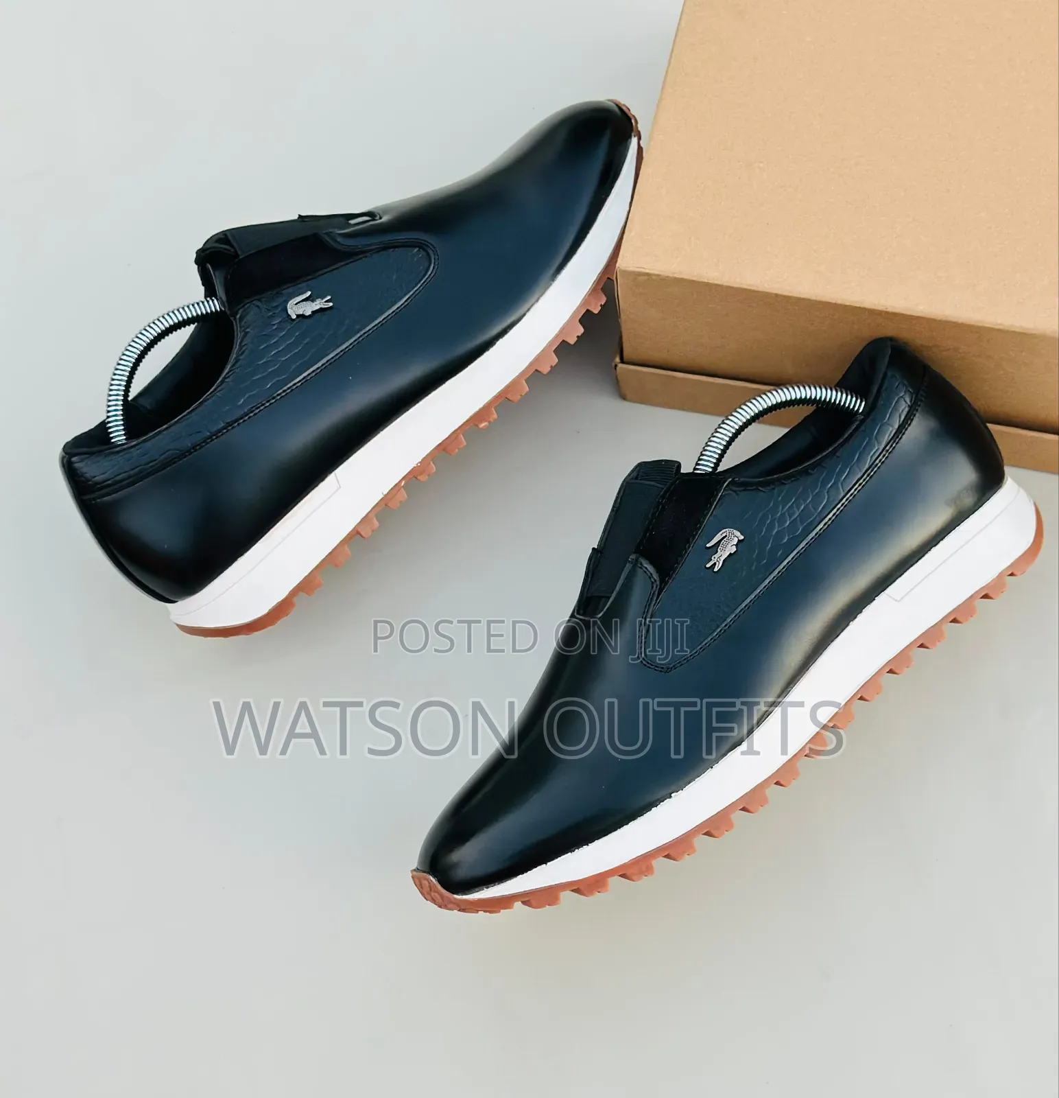 2 Colours Lacoste Brand Best Sole Looking Men's Leather Shoes