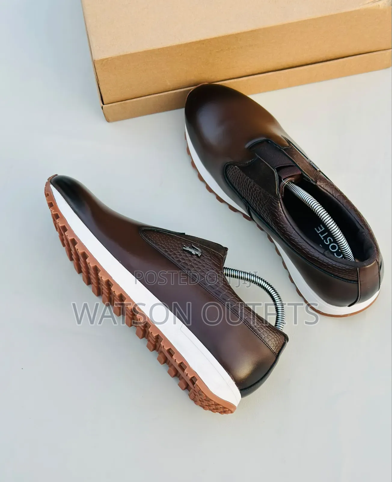 2 Colours Lacoste Brand Best Sole Looking Men's Leather Shoes
