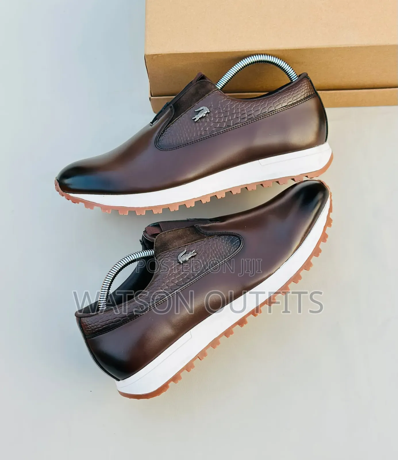 2 Colours Lacoste Brand Best Sole Looking Men's Leather Shoes