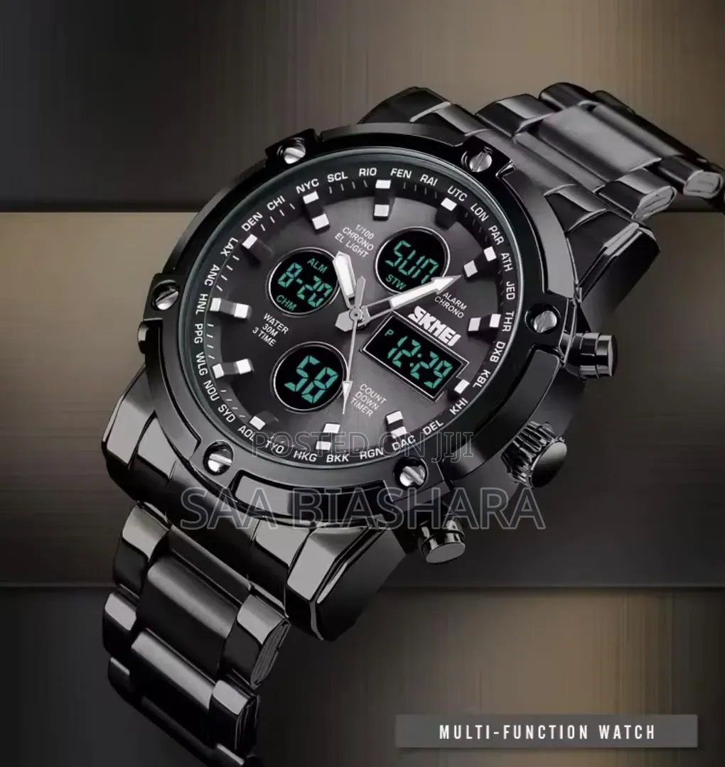 New Skmei 1389 Analog and Digital Watch Waterproof Black