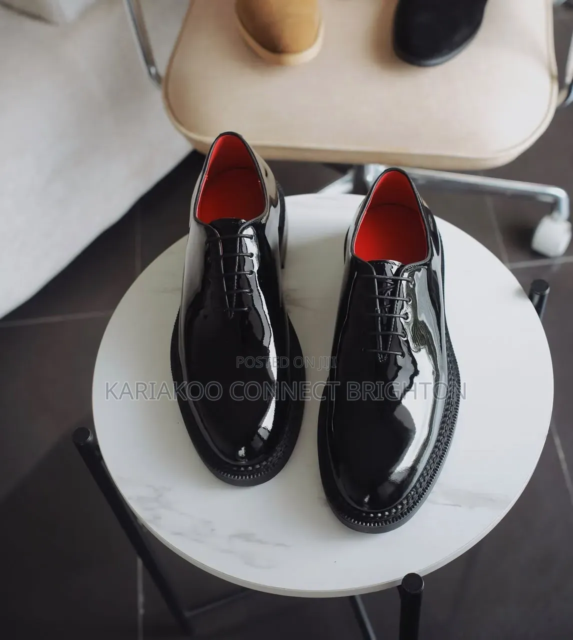 Black Patent Oxford Shoes