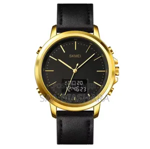 Skmei Dualtime 1652 Water Resistant Watch Black and Gold