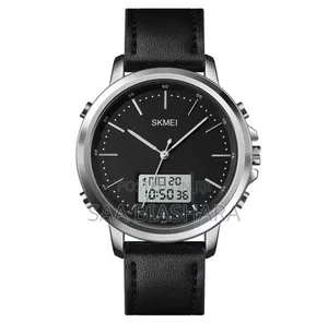 Skmei 1652 Dualtime Watch Water Resistans Silver and Black