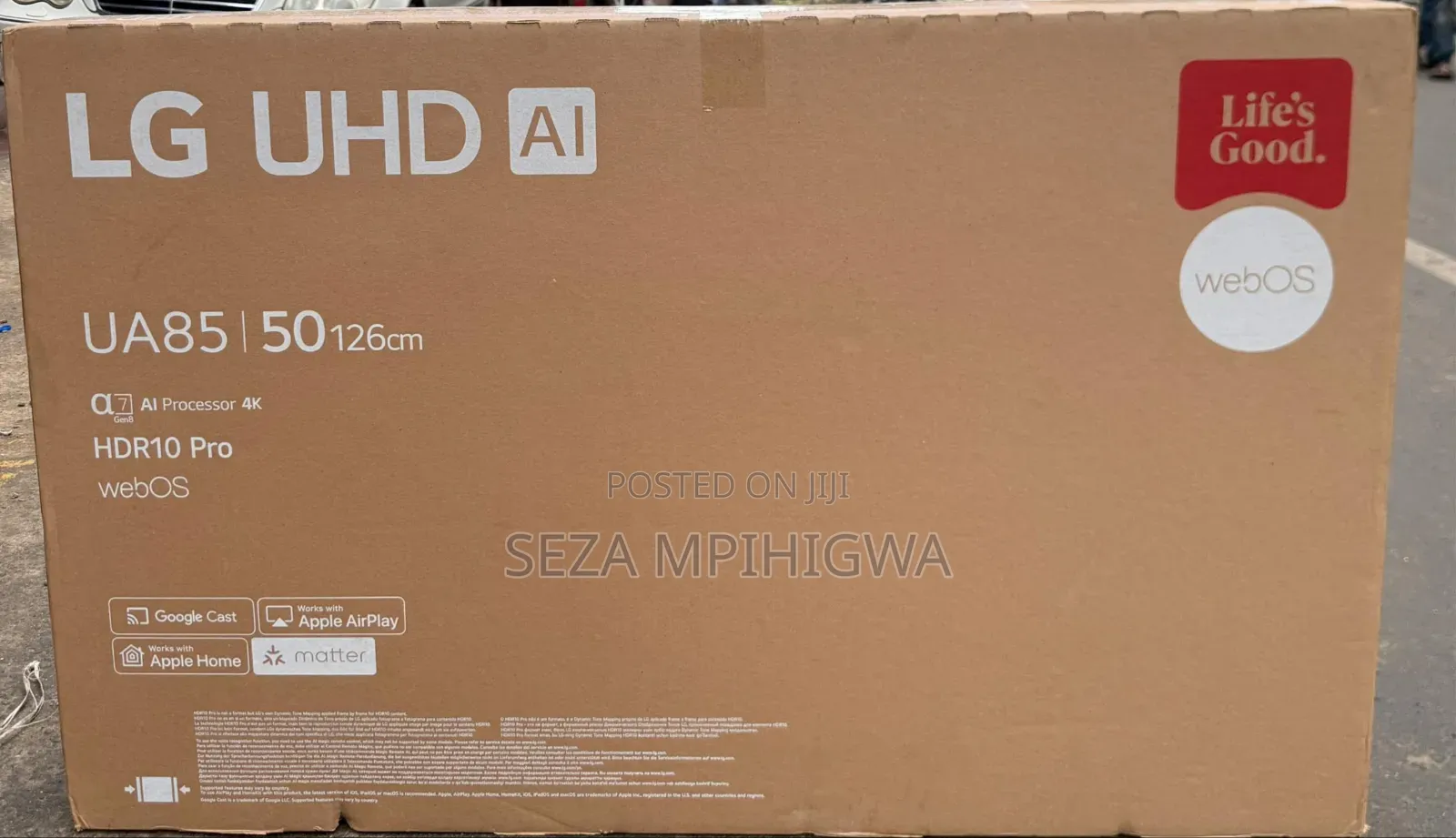 LG 50" UHD AI Smart TV - UA85 Series (Brand New Kwenye Boksi)