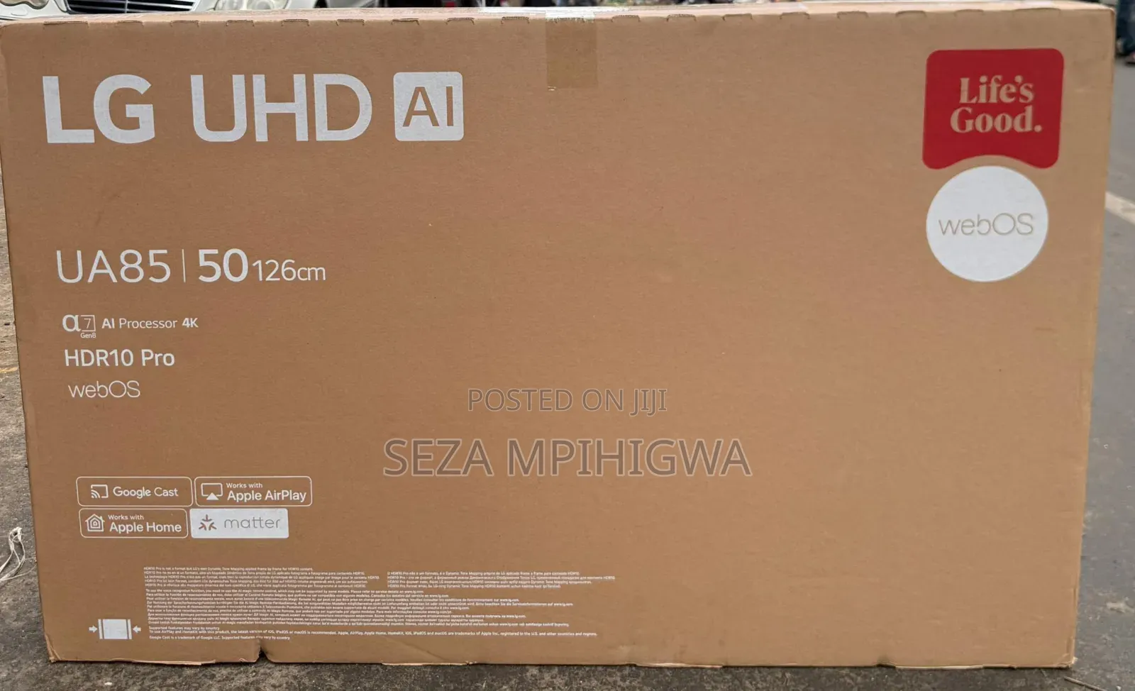 LG 50" UHD AI Smart TV - UA85 Series (Brand New Kwenye Boksi)