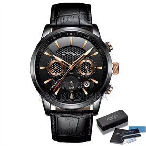 Crrju Mens Bussiness Chronograph Classic Watches Fuĺl Black