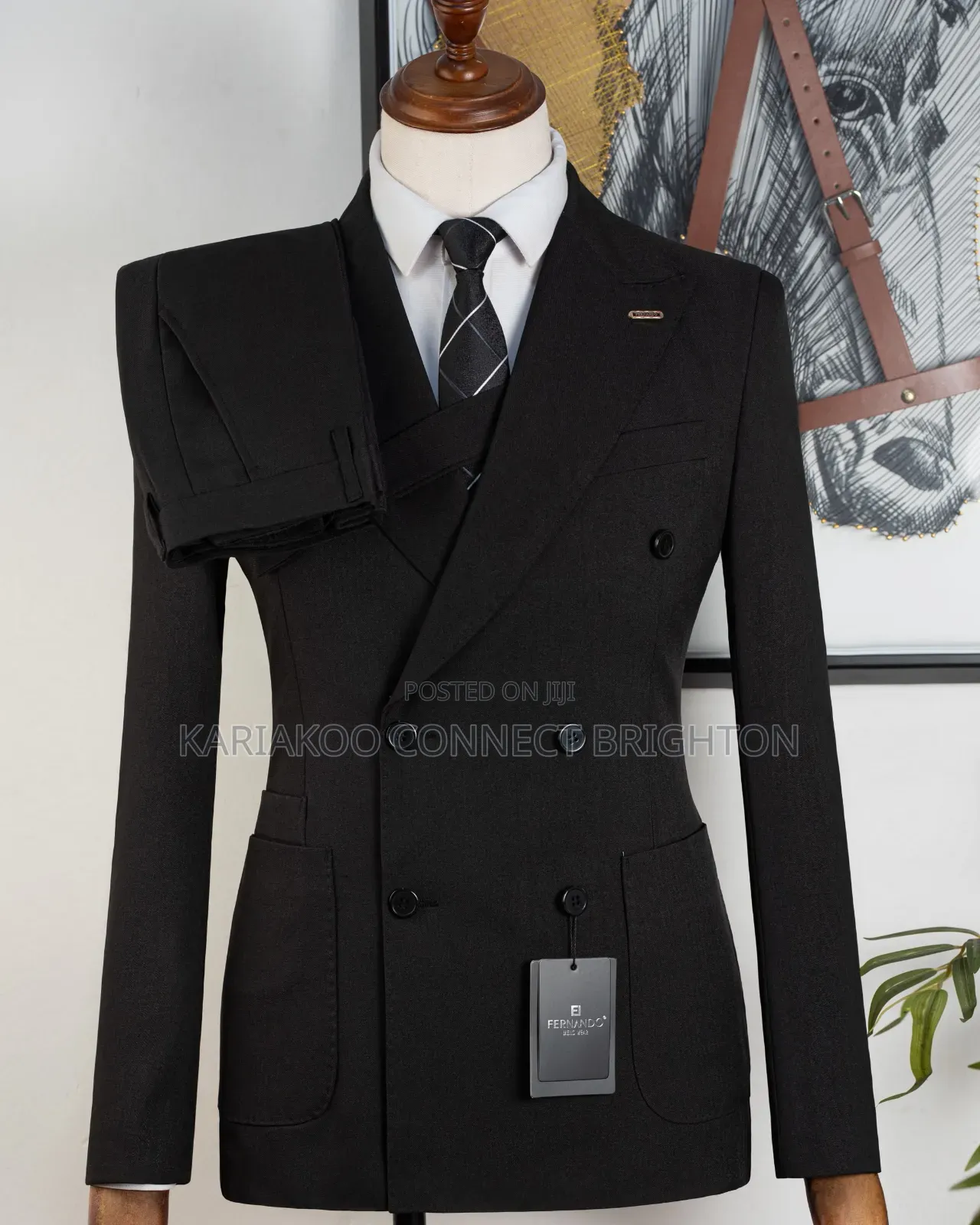 Brown Double-Breasted 3-PC Suit