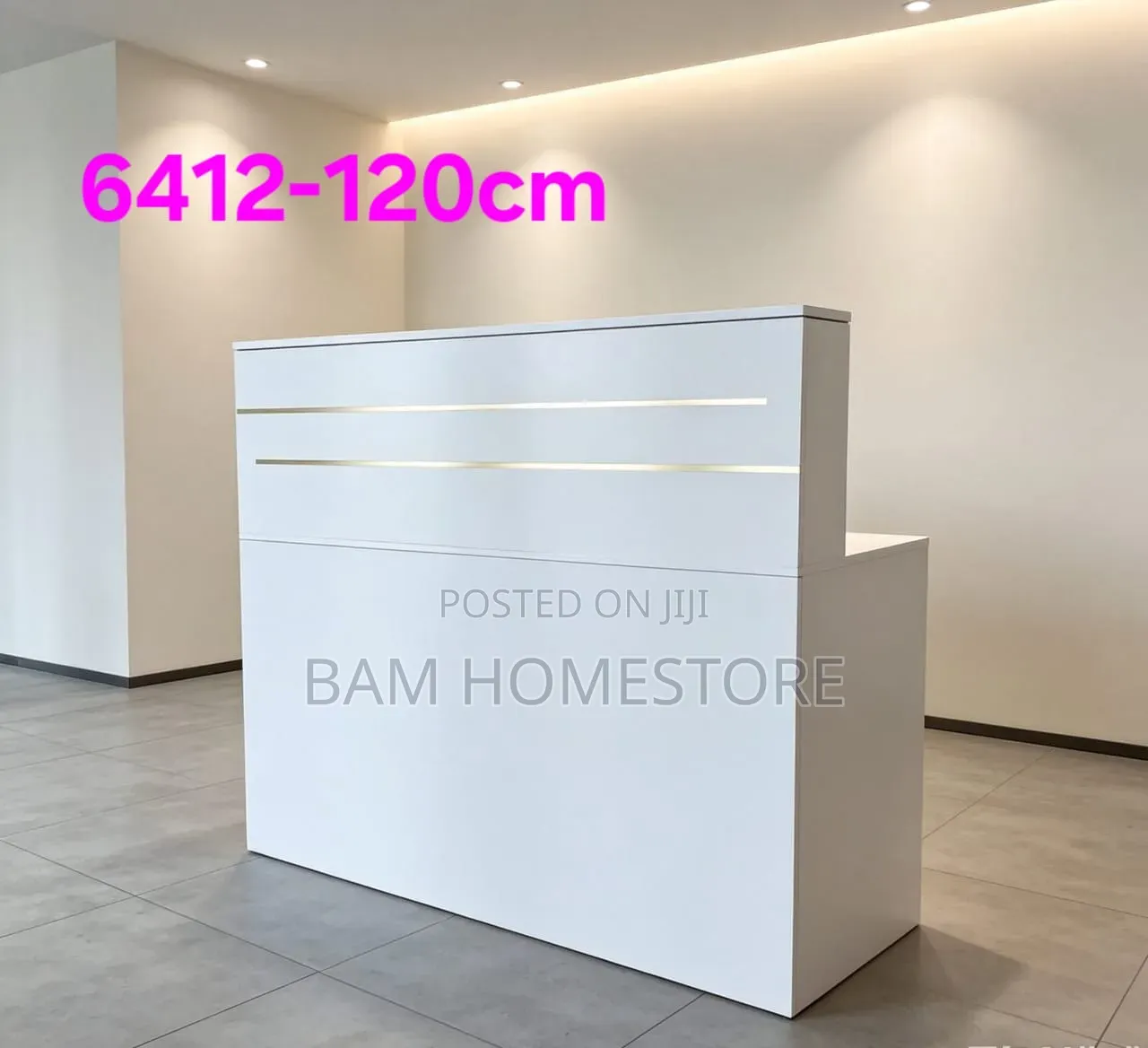 120cm Modern Reception Desk Front Counter